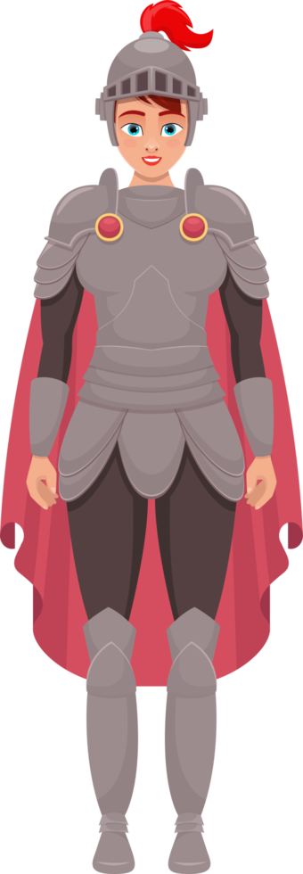 Knight woman clipart design illustration png