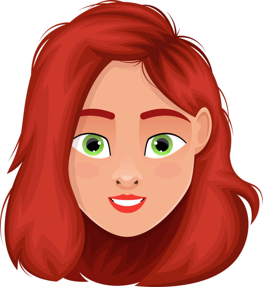 Woman face expression clipart design illustration png