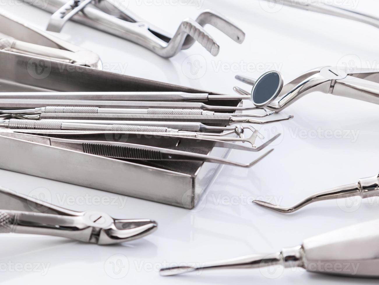 Closeup of Dental tools photo