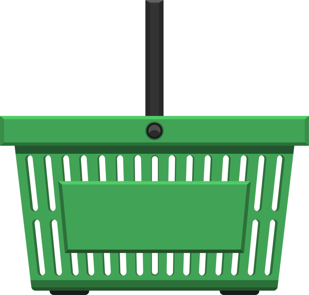 ilustração de design de clipart de cesta de supermercado png