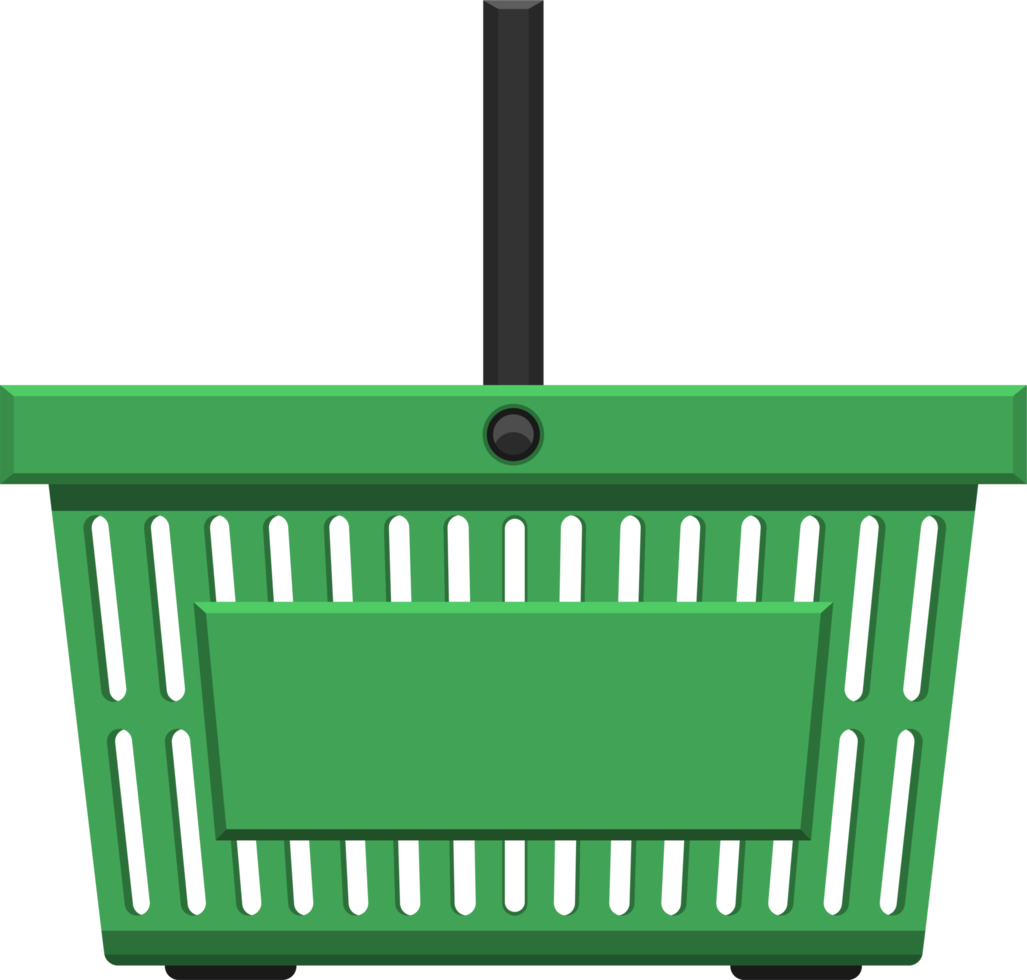 Supermarket basket clipart design illustration png