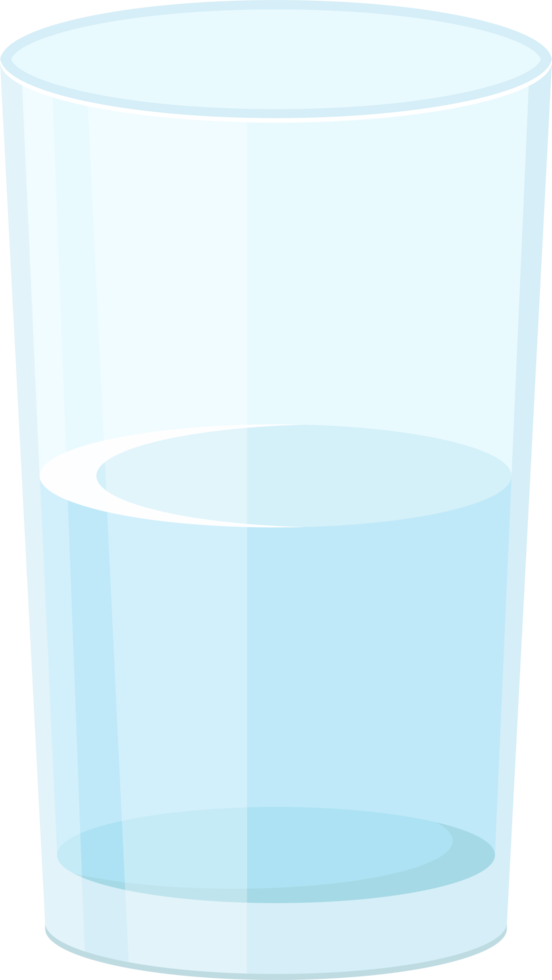 vaso de agua con cubitos de hielo clipart png
