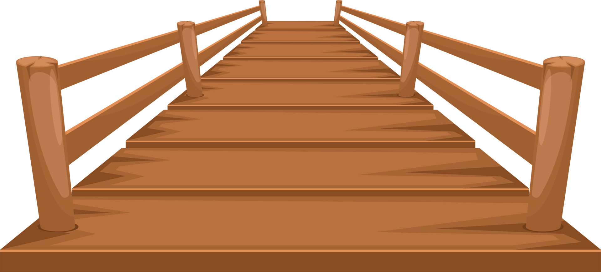 Wooden bridge clipart design illustration png