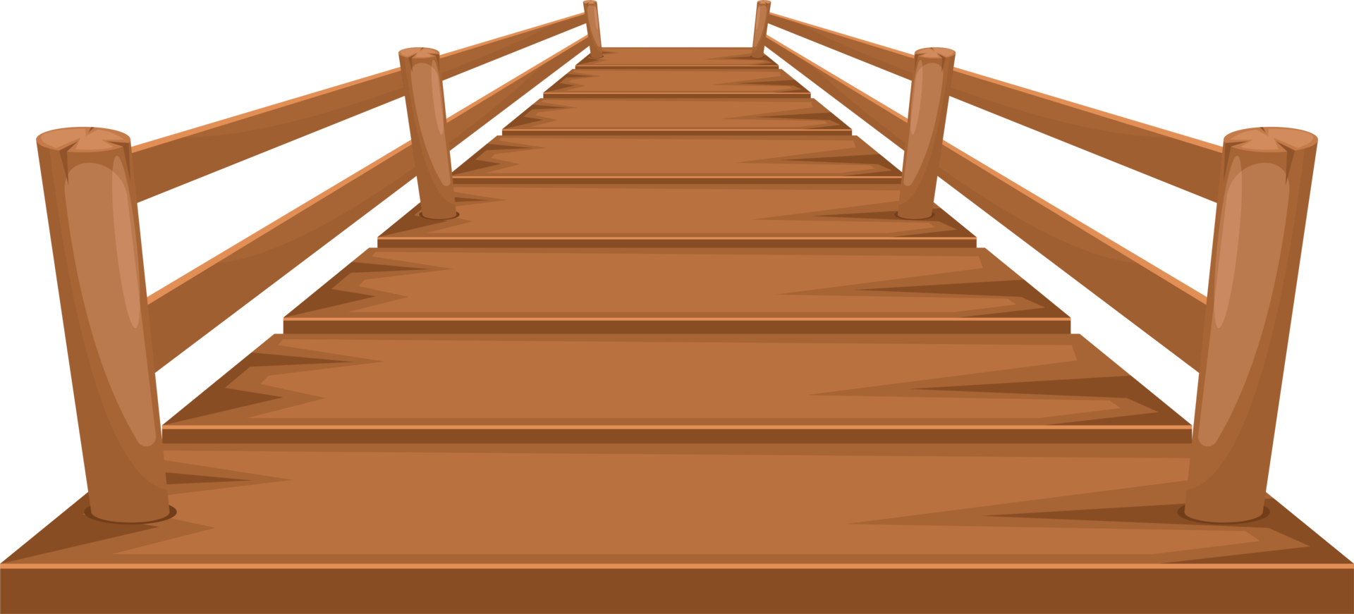 ilustração de design de clipart de ponte de madeira png