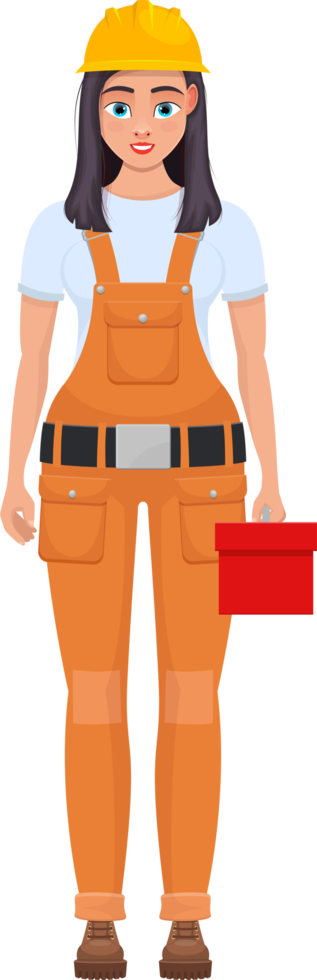 Woman worker clipart design illustration png