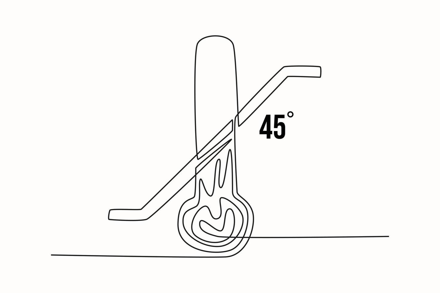 One continuous line drawing of Storage temperature symbol. Packaging mark concept. Single line draw design vector graphic illustration.