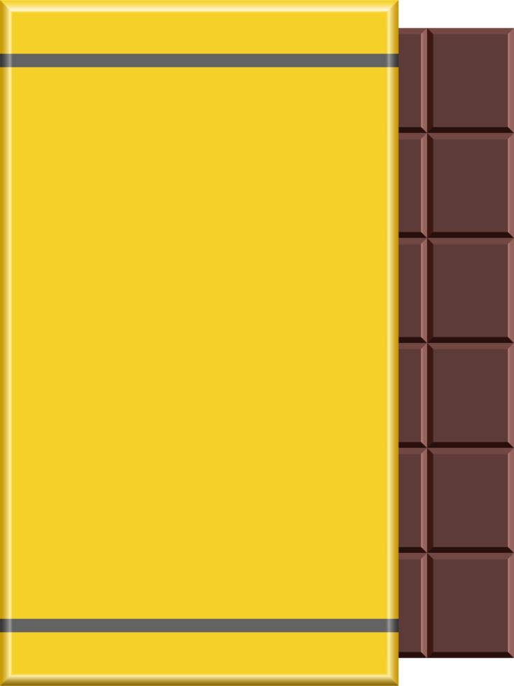 Ilustración de diseño de imágenes prediseñadas de barra de chocolate png