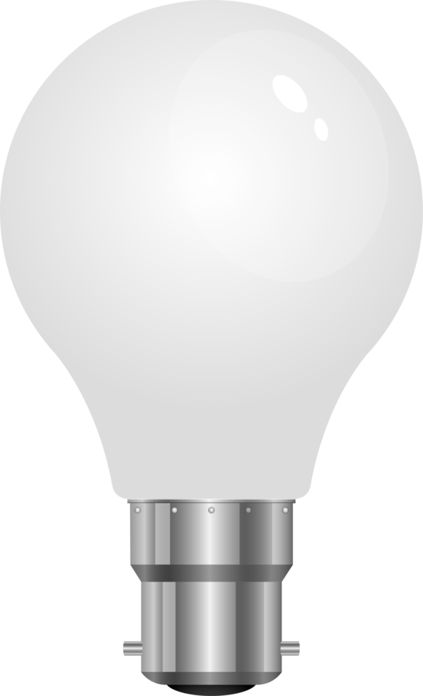 illustrazione realistica della progettazione di clipart della lampadina png