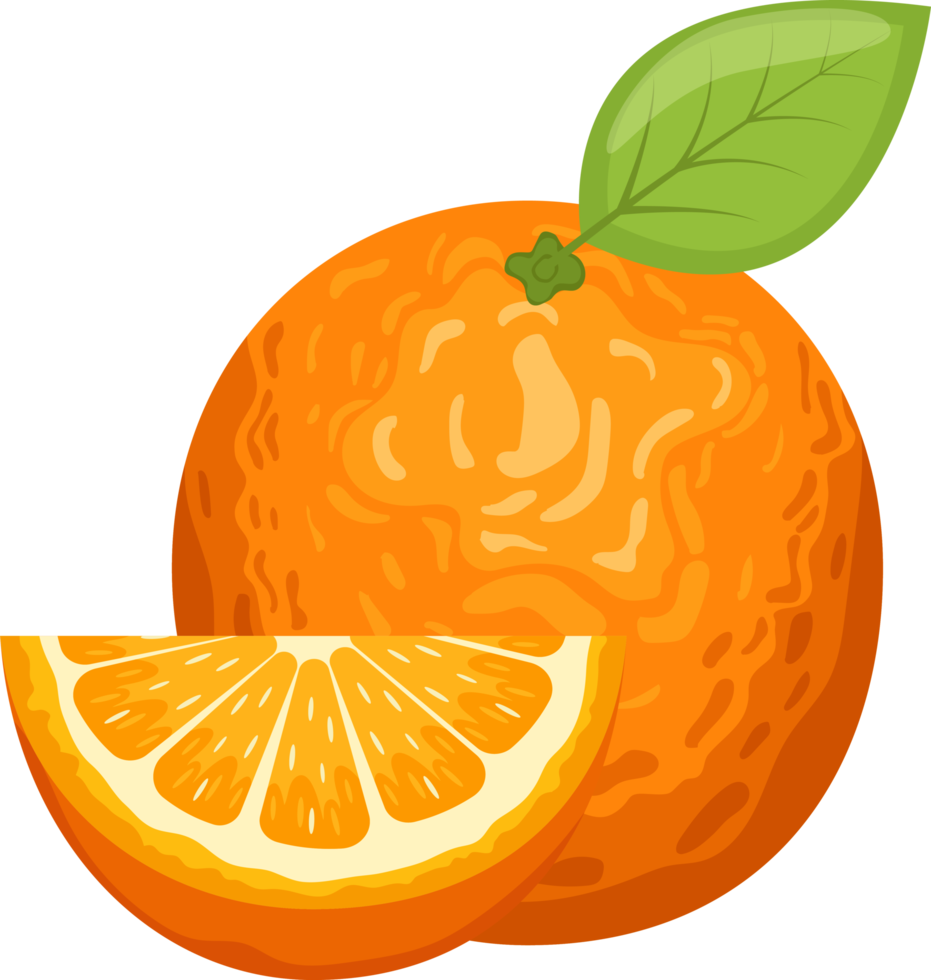 ilustração de design de clipart de fruta laranja deliciosa png