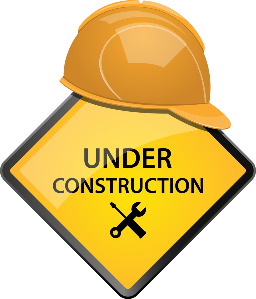 Under construction zone clipart design illustration png