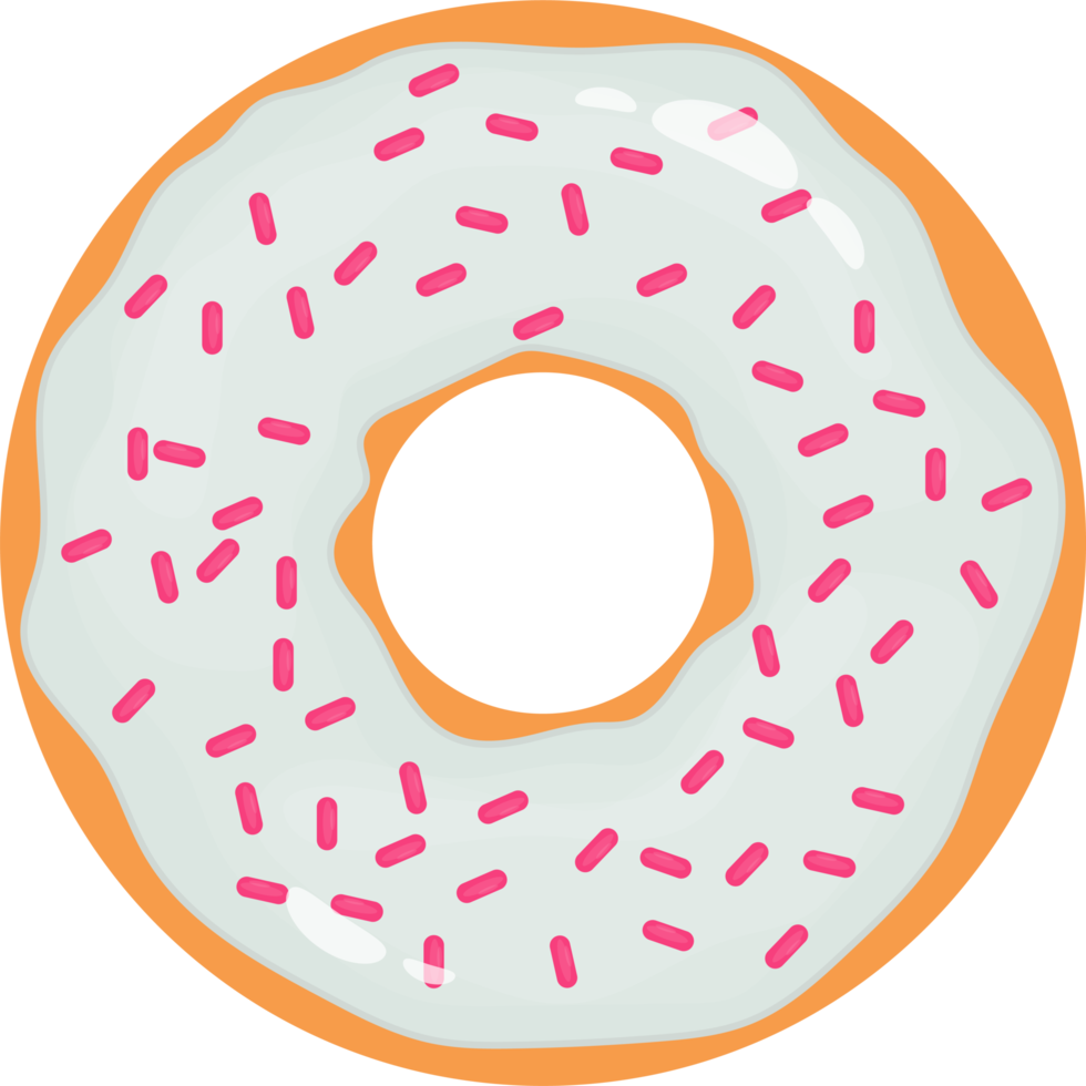 Delicious doughnut set clipart design illustration png