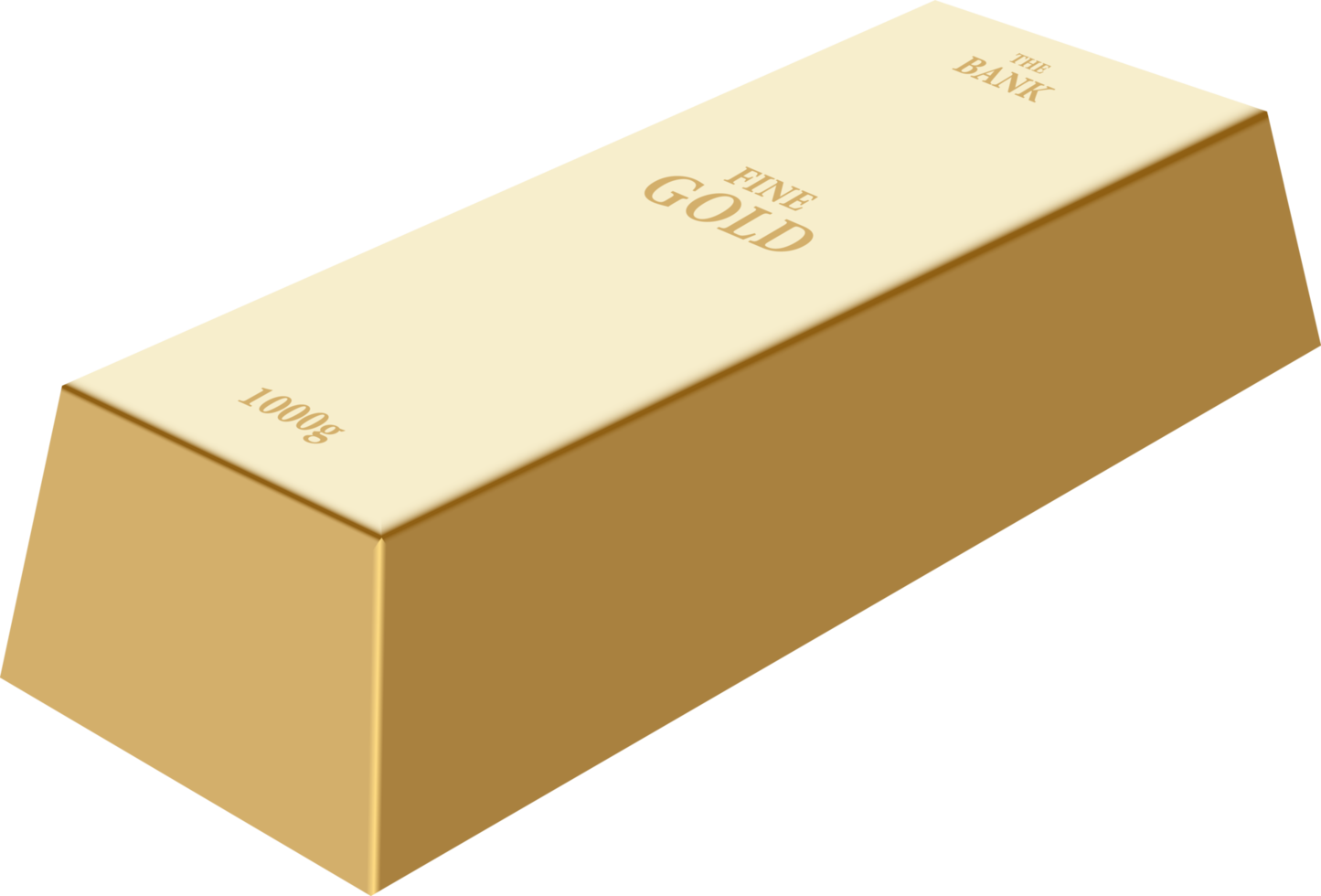 Gold bar clipart design illustration png