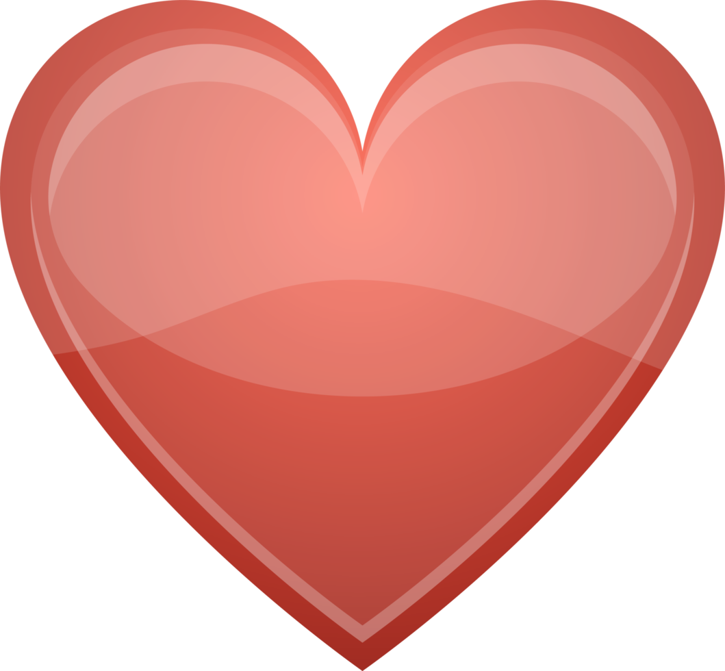 illustration de conception clipart coeur brillant png