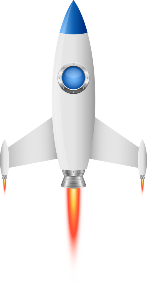 ilustração de design de clipart de nave espacial foguete png