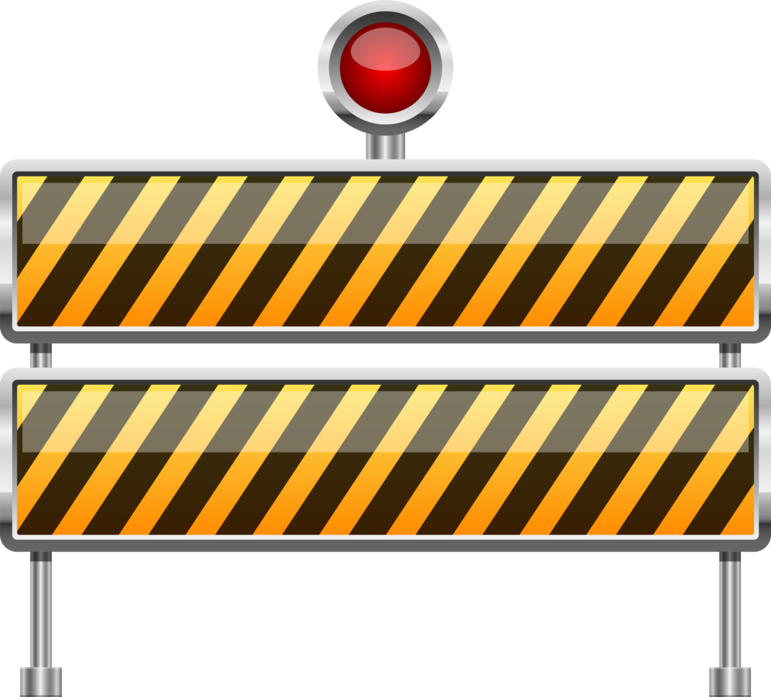 Stop barrier clipart design illustration png