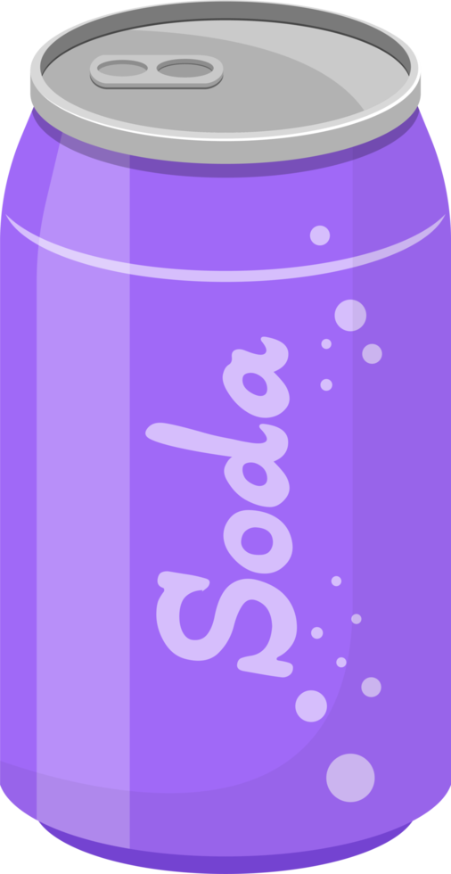 illustration de conception clipart canette de soda png