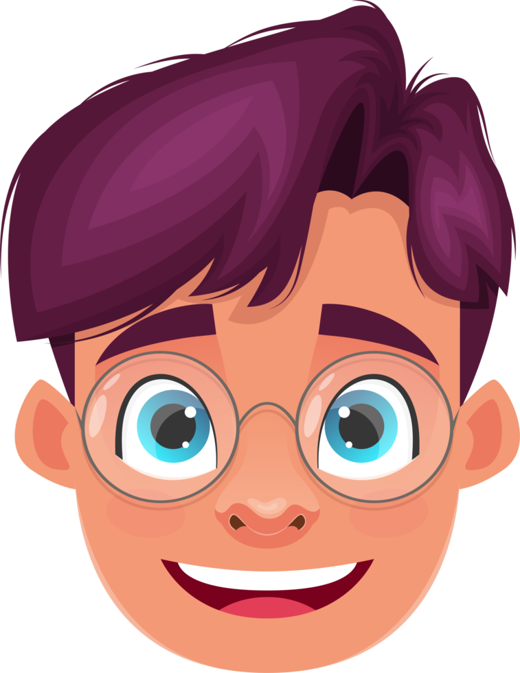 Little kid face expression clipart design illustration png