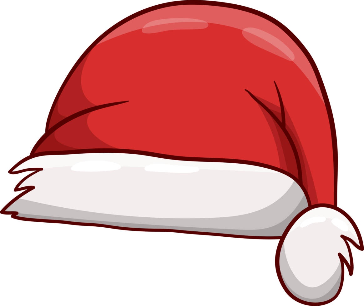 chapeau de père noël clipart conception illustration png