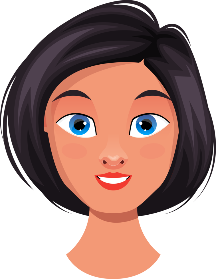 femme visage clipart conception illustration png