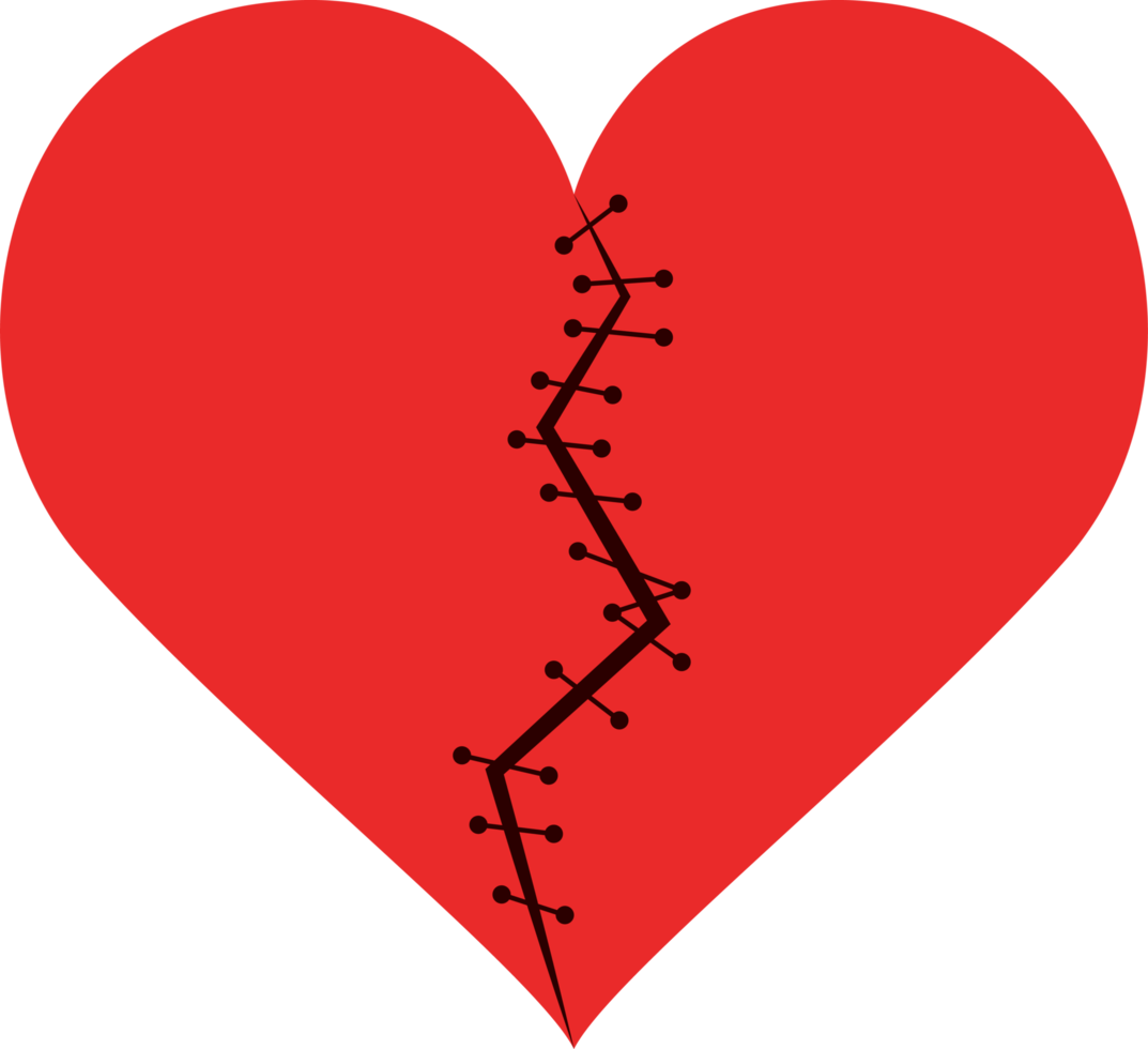 Broken heart clipart design illustration 9400729 PNG