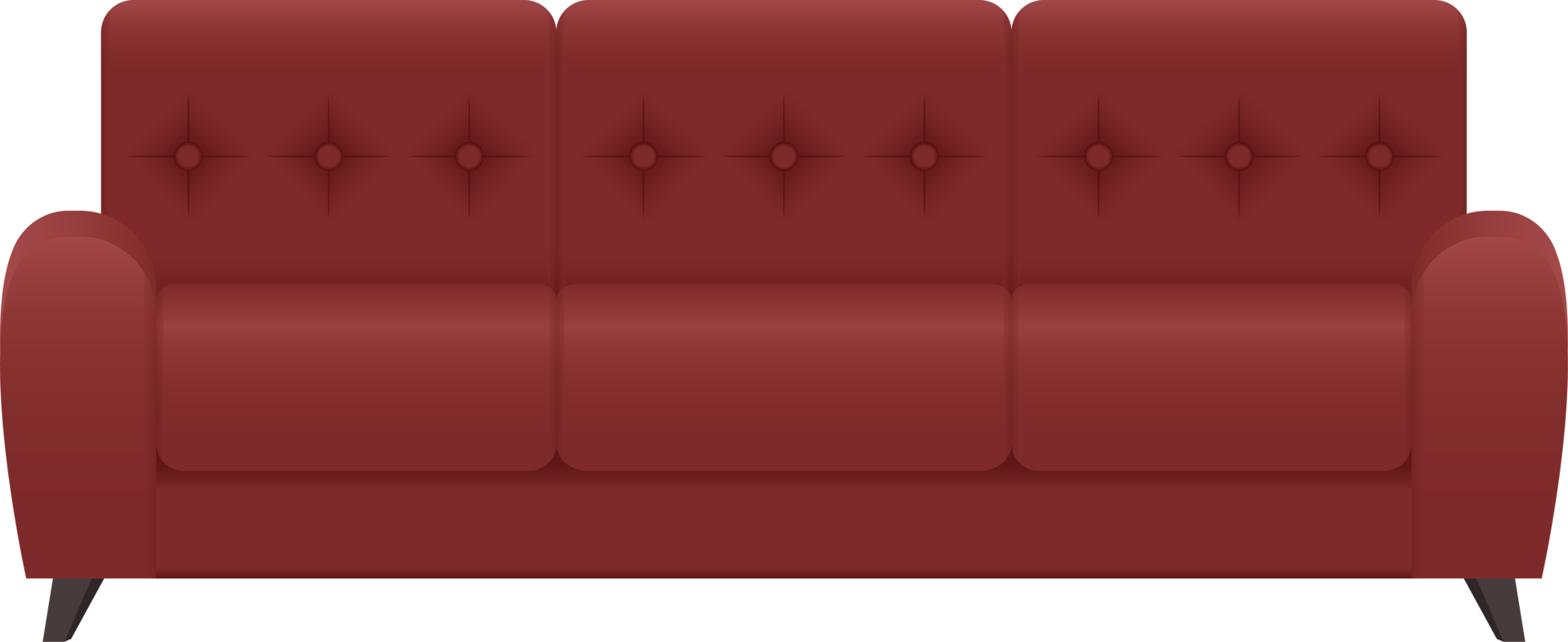 Modern sofa clipart design illustration png