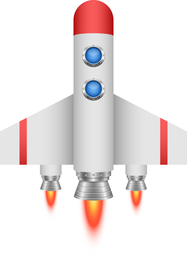 cohete nave espacial clipart diseño ilustración png