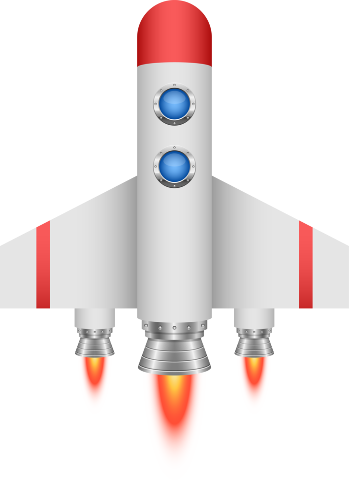 Rocket spaceship clipart design illustration png