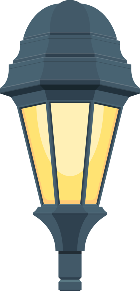 Vintage street lamp clipart design illustration png