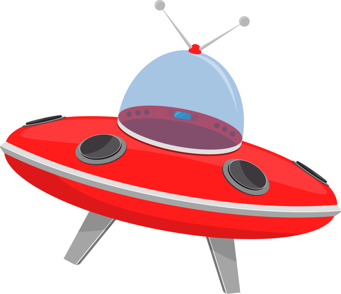 ilustração de design de clipart de conceito de nave espacial ufo png