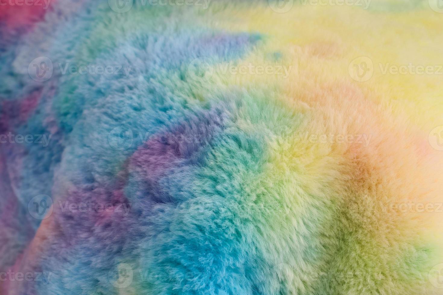 Detailed close up view on samples of cloth and fabrics in different colors found at a fabrics market photo