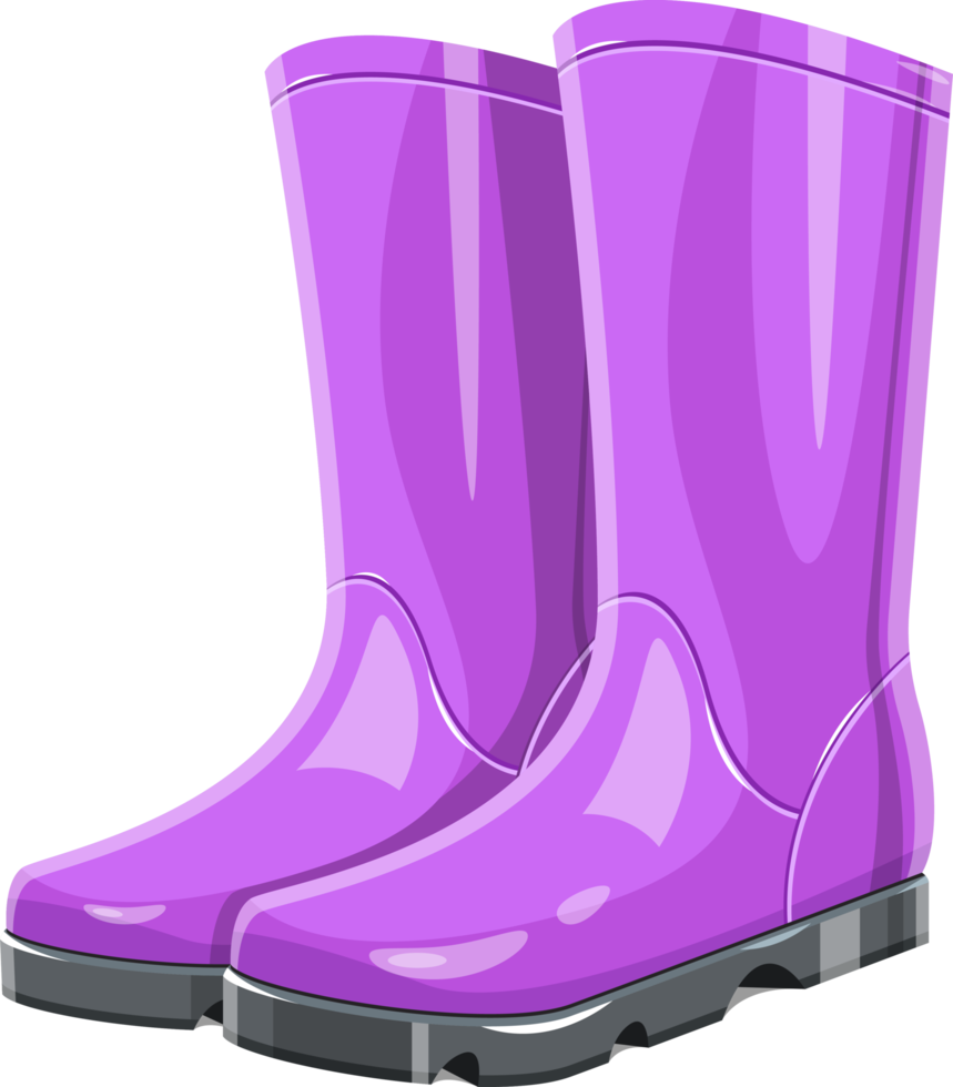 Rubber garden boots clipart design illustration png