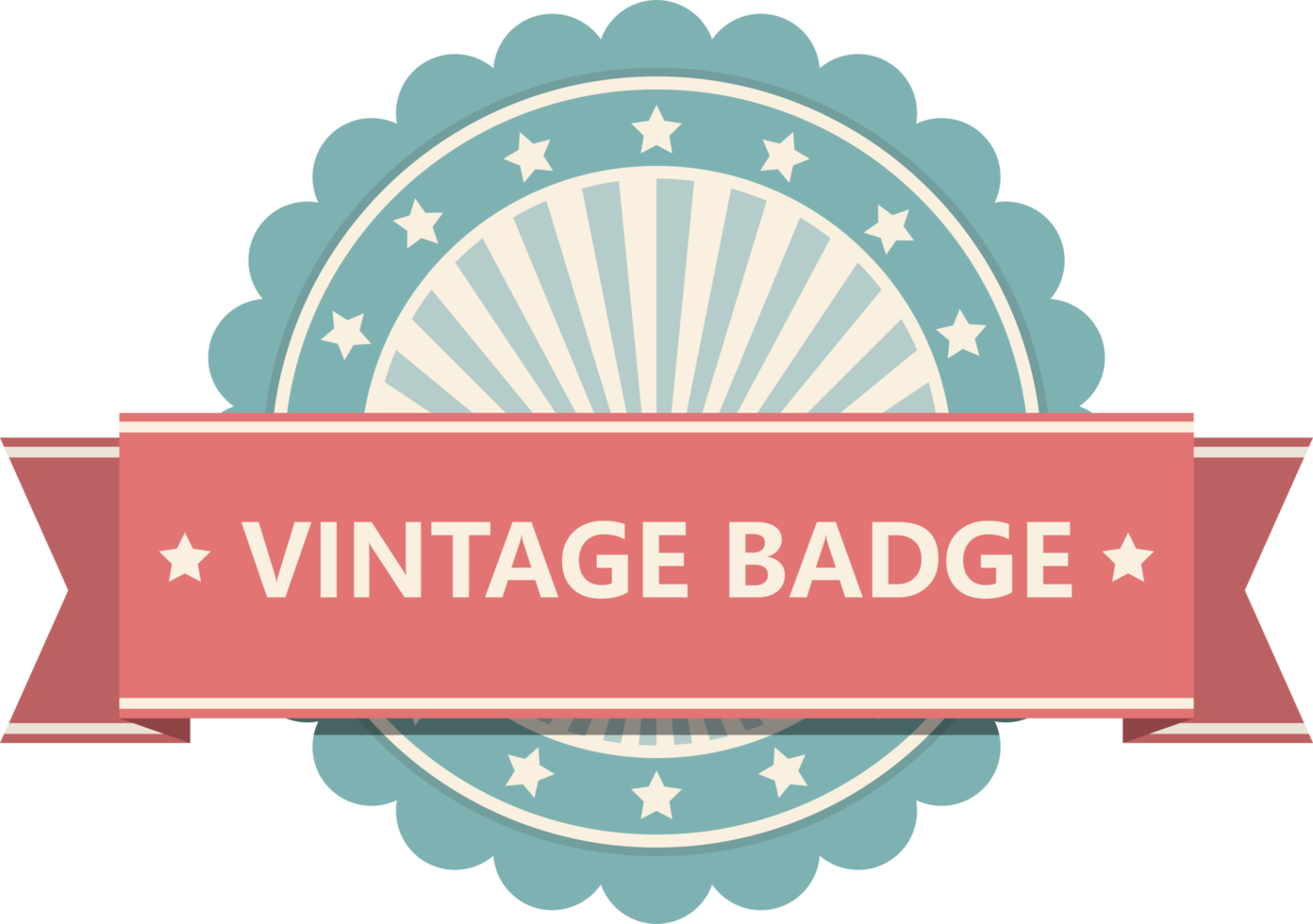 Vintage badge clipart design illustration png
