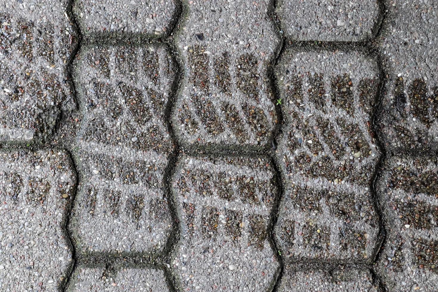 Detailed close up on old historical cobblestone roads and walkways photo