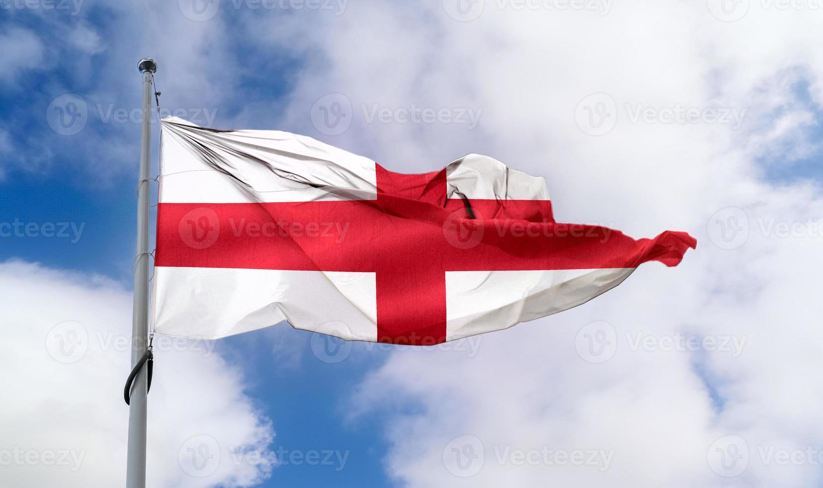 England flag - realistic waving fabric flag. photo