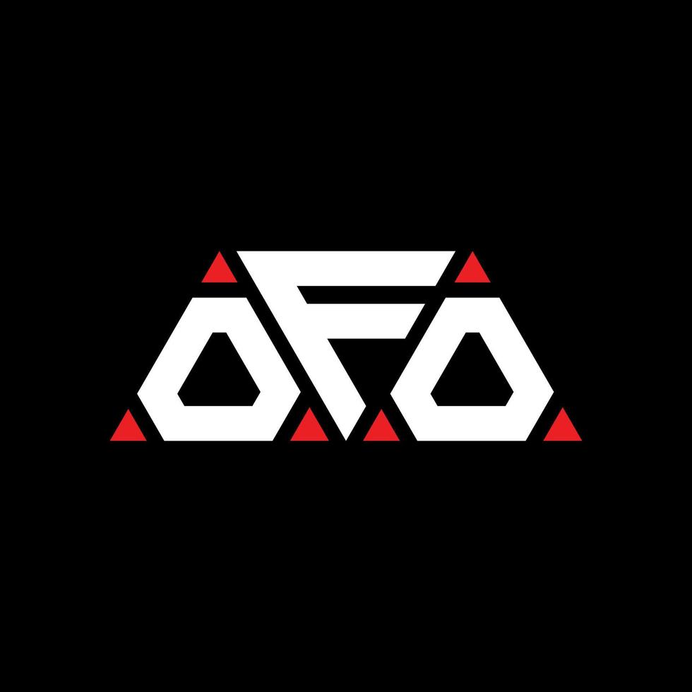 OFO triangle letter logo design with triangle shape. OFO triangle logo design monogram. OFO triangle vector logo template with red color. OFO triangular logo Simple, Elegant, and Luxurious Logo. OFO