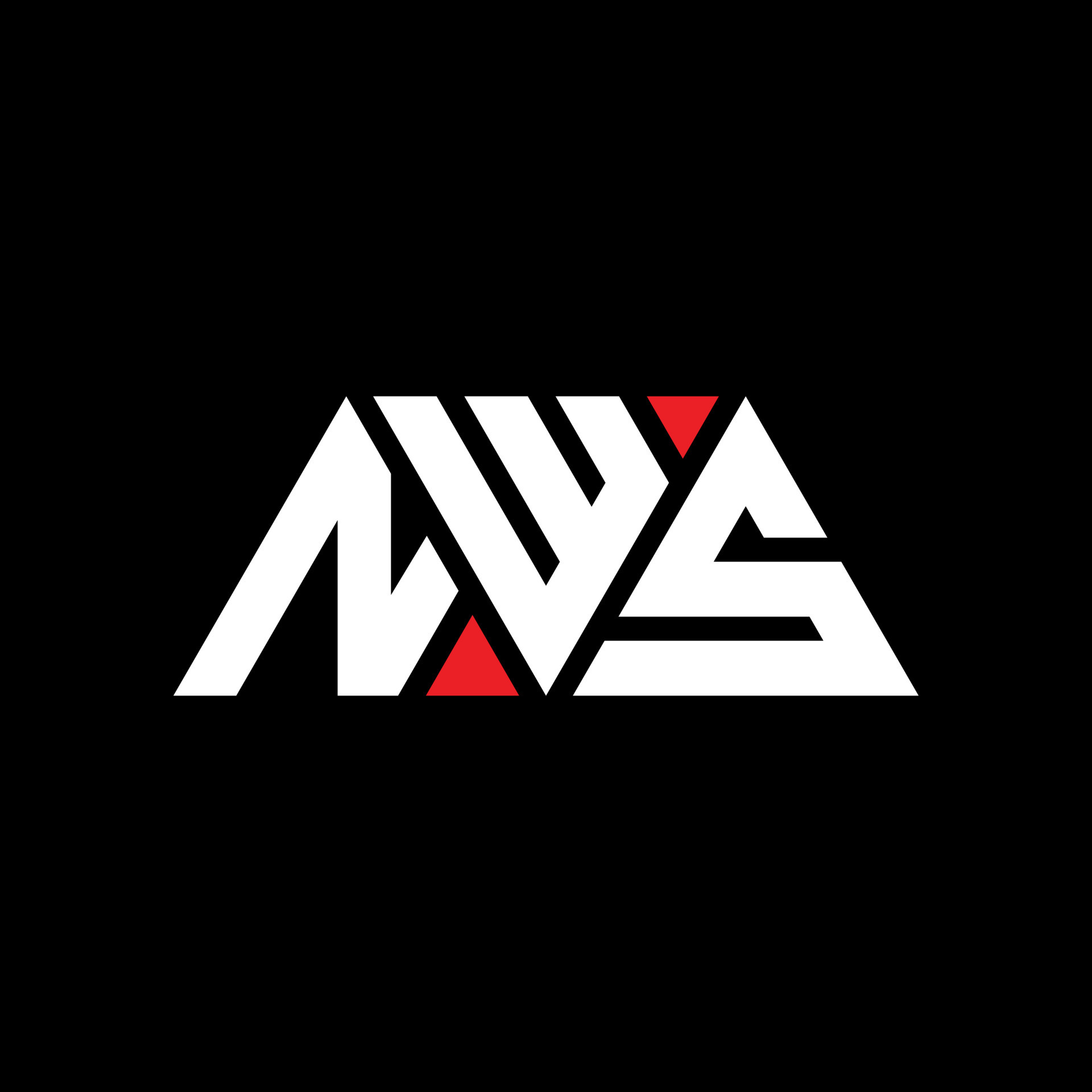 NWS triangle letter logo design with triangle shape. NWS triangle logo