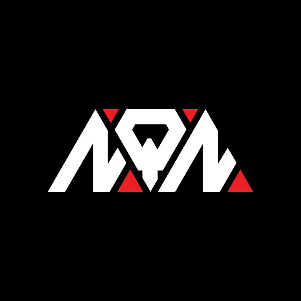 Diseño de logotipo de letra triangular nqn con forma de triángulo. monograma de diseño de logotipo de triángulo nqn. plantilla de logotipo de vector de triángulo nqn con color rojo. logotipo triangular nqn logotipo simple, elegante y lujoso. nqn