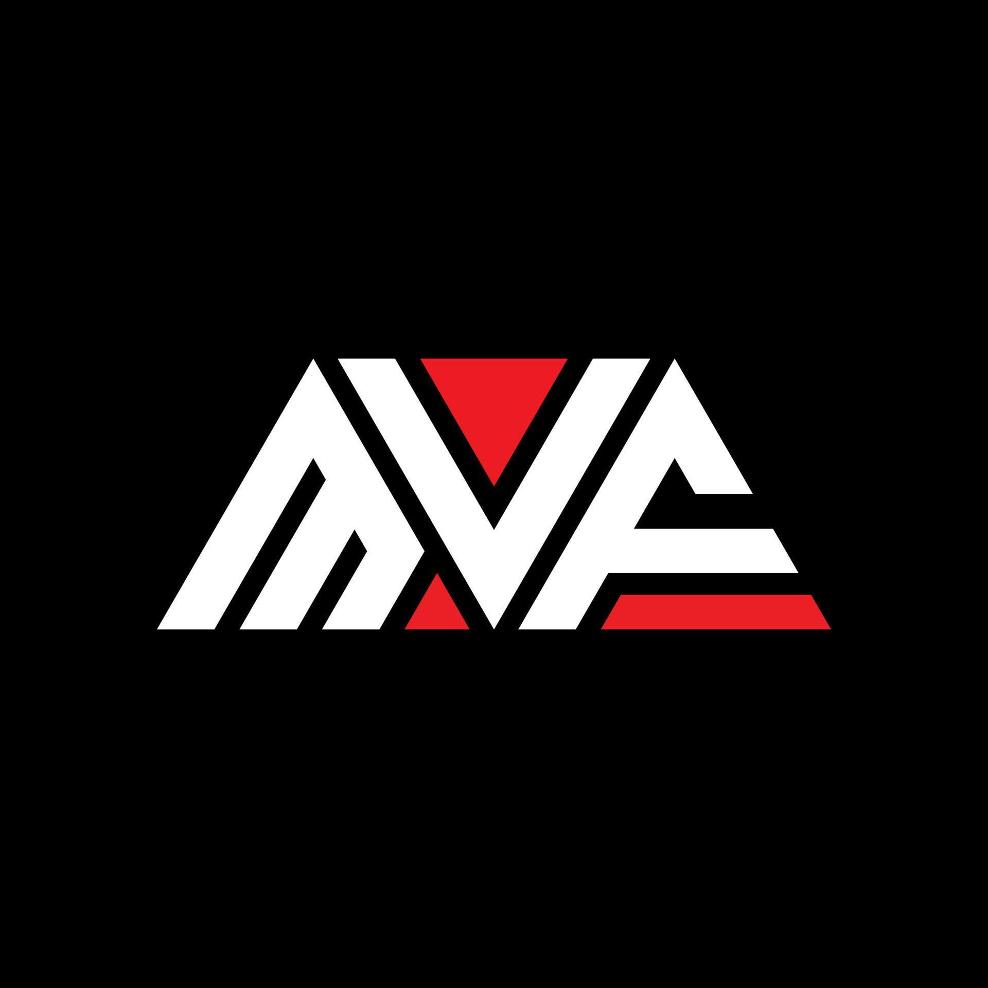 MVF triangle letter logo design with triangle shape. MVF triangle logo