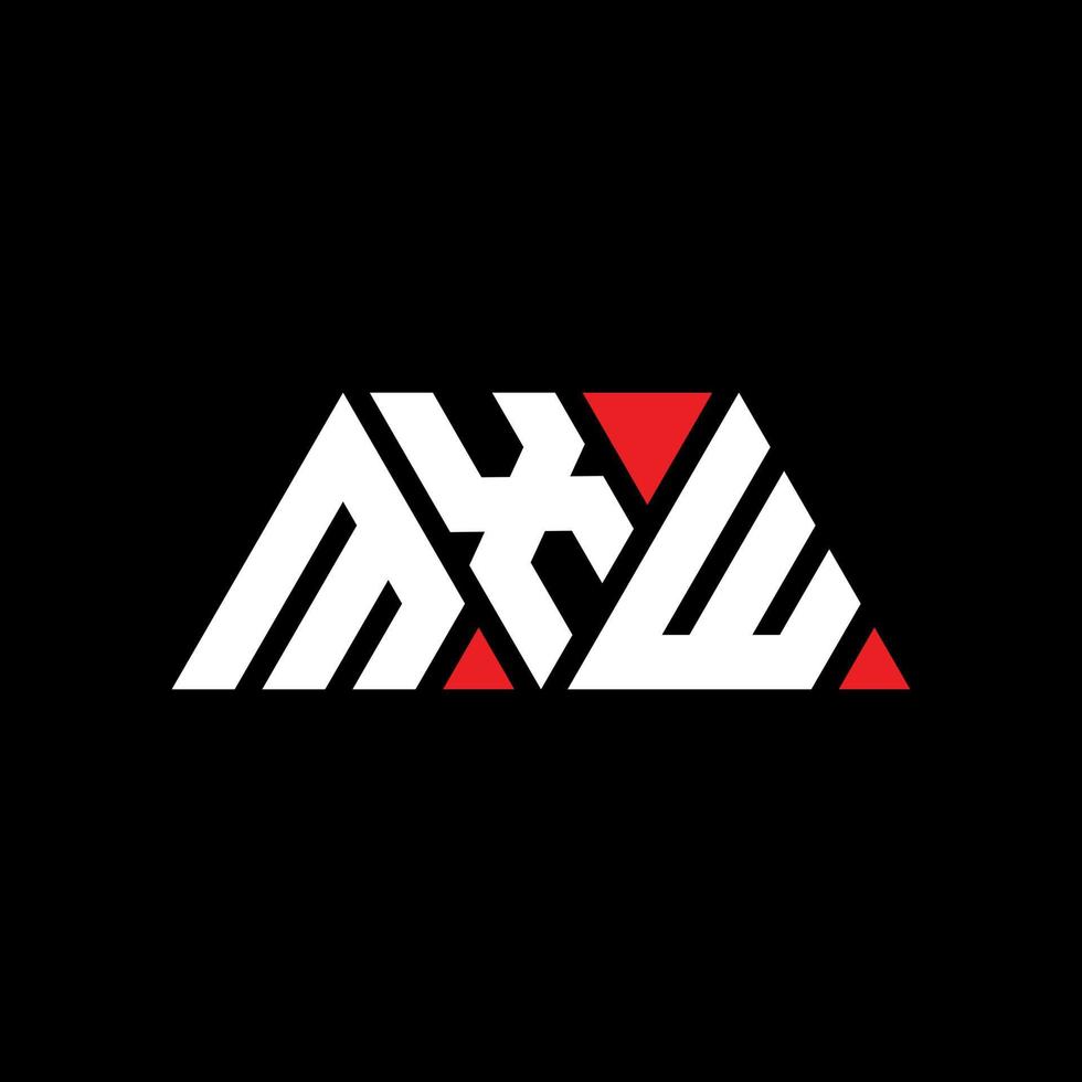 MXW triangle letter logo design with triangle shape. MXW triangle logo ...