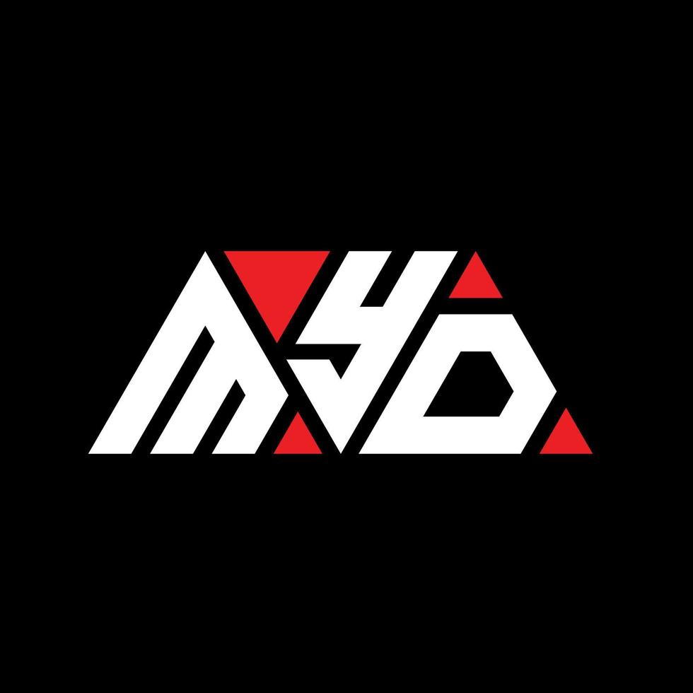 MYD triangle letter logo design with triangle shape. MYD triangle logo design monogram. MYD triangle vector logo template with red color. MYD triangular logo Simple, Elegant, and Luxurious Logo. MYD