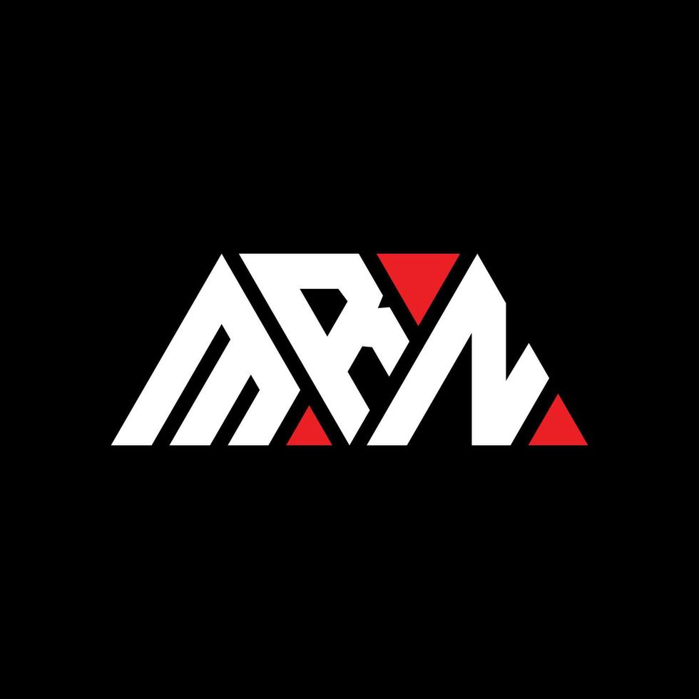 MRN triangle letter logo design with triangle shape. MRN triangle logo design monogram. MRN triangle vector logo template with red color. MRN triangular logo Simple, Elegant, and Luxurious Logo. MRN