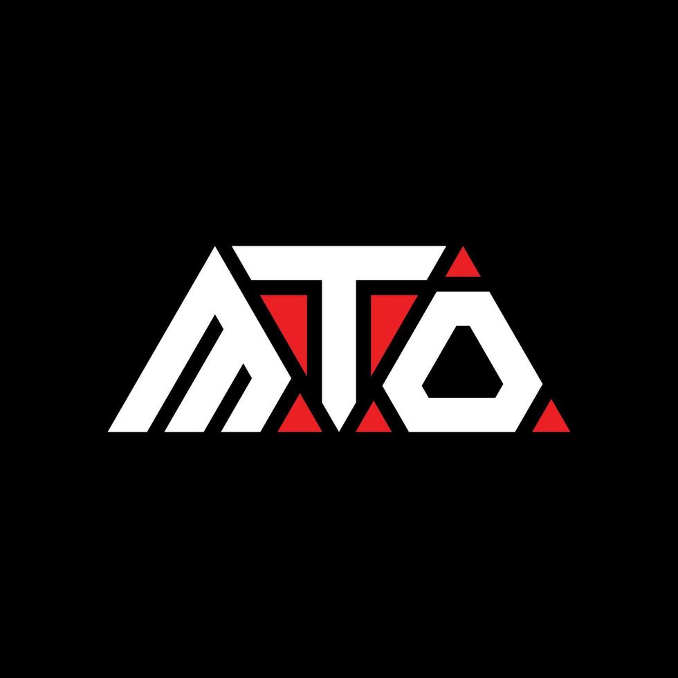 MTO triangle letter logo design with triangle shape. MTO triangle logo design monogram. MTO triangle vector logo template with red color. MTO triangular logo Simple, Elegant, and Luxurious Logo. MTO