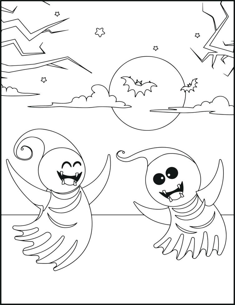 Halloween Coloring Pages vector