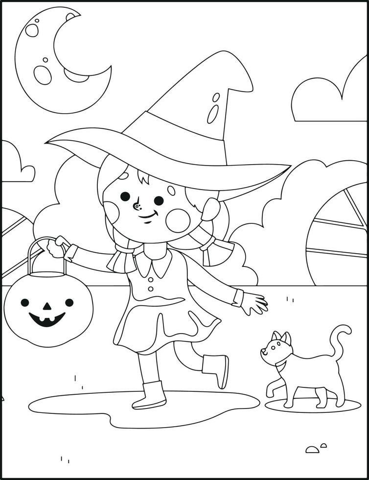 Halloween Coloring Pages vector