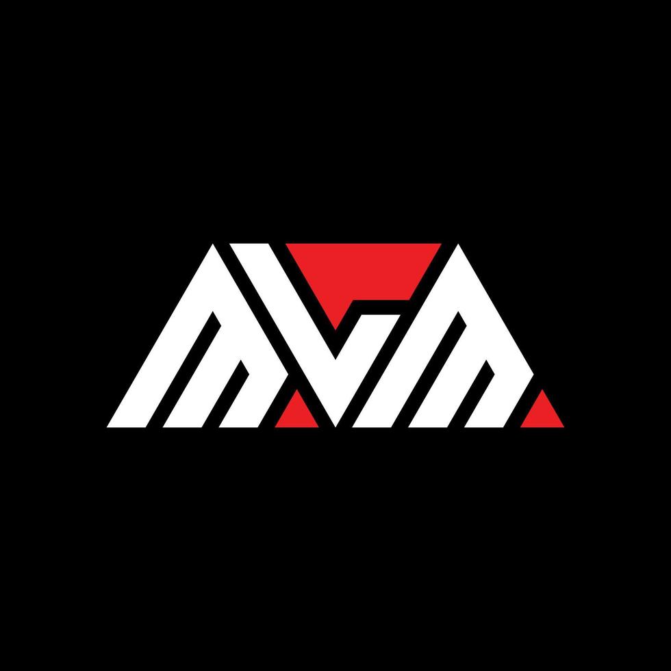 diseño de logotipo de letra triangular mlm con forma de triángulo. monograma de diseño de logotipo de triángulo mlm. plantilla de logotipo de vector de triángulo mlm con color rojo. logotipo triangular mlm logotipo simple, elegante y lujoso. mlm