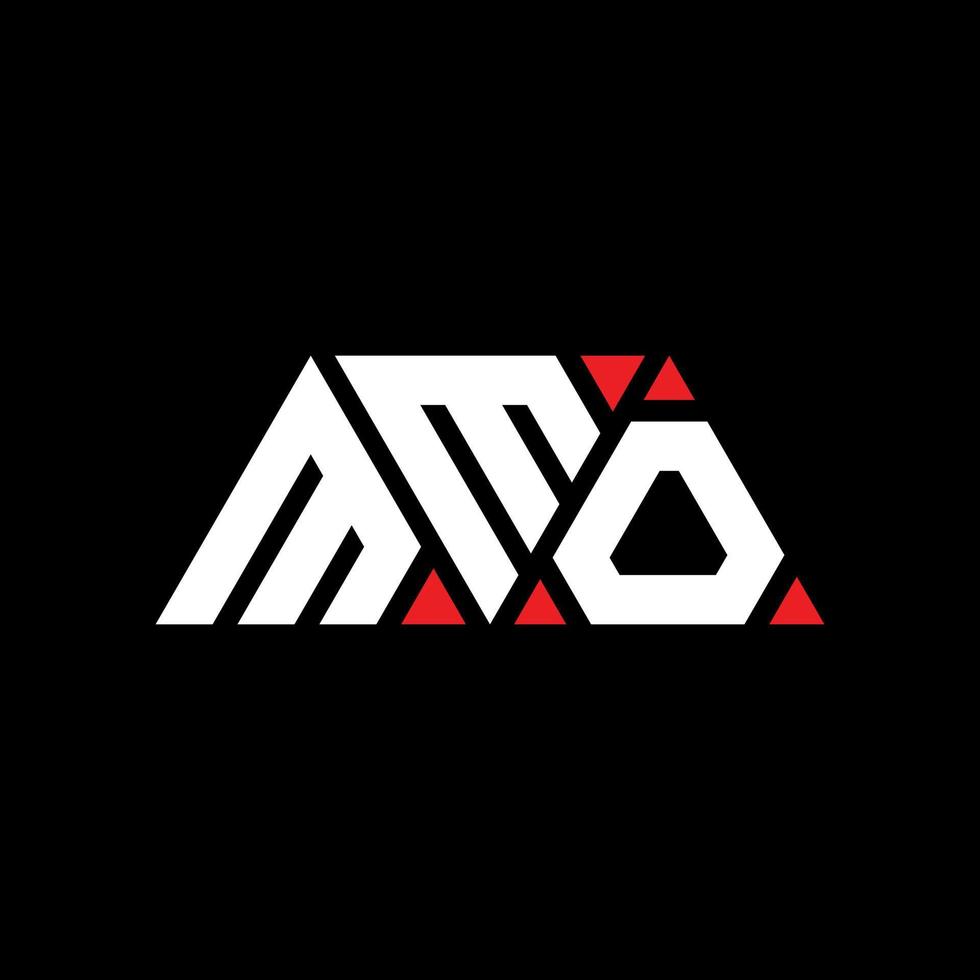 diseño de logotipo de letra triangular mmo con forma de triángulo. monograma de diseño de logotipo de triángulo mmo. plantilla de logotipo de vector de triángulo mmo con color rojo. logotipo triangular mmo logotipo simple, elegante y lujoso. mamá