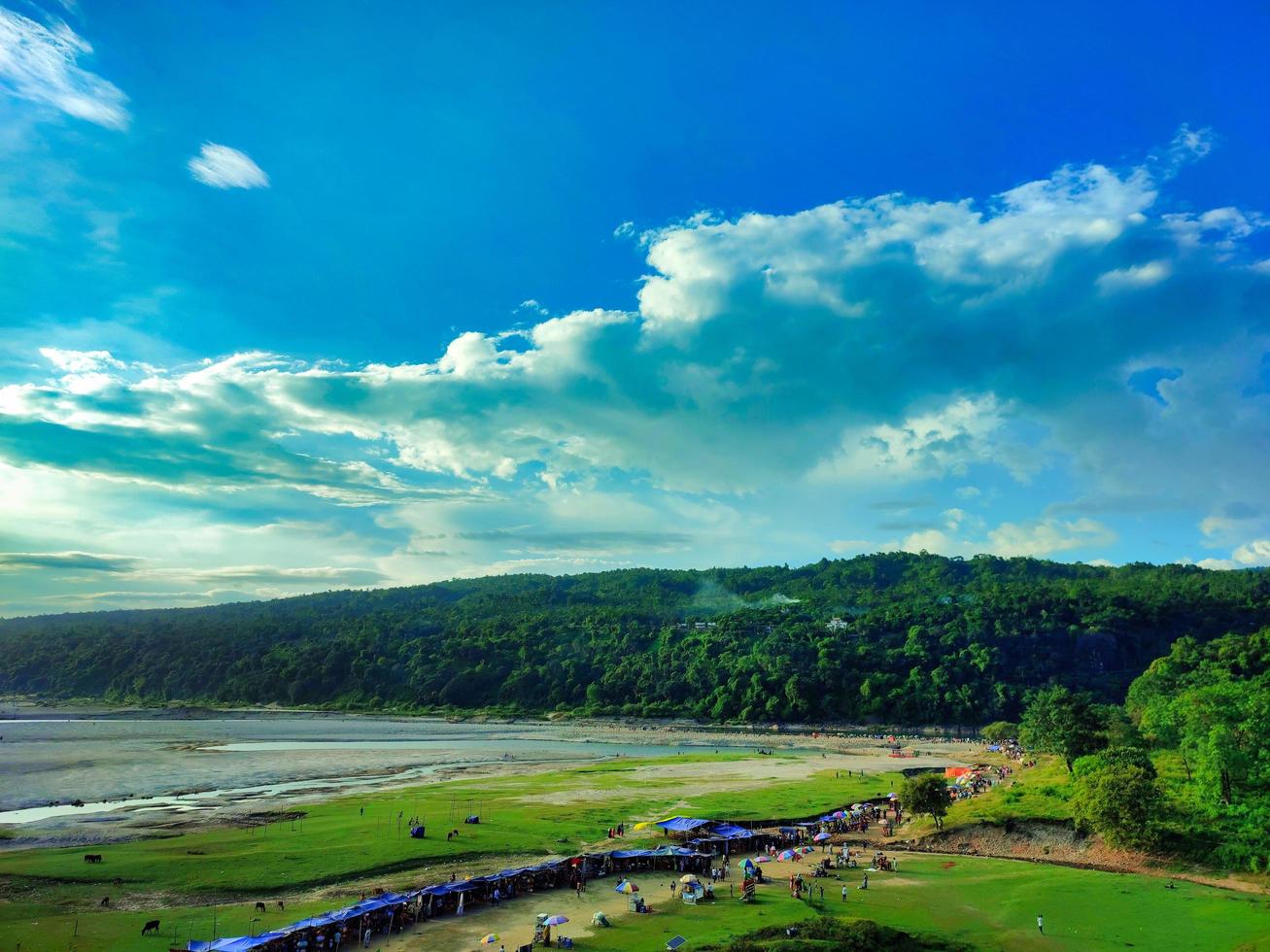 Khasi Hills is a low mountain formation on the Shillong Plateau in Meghalaya state of India photo
