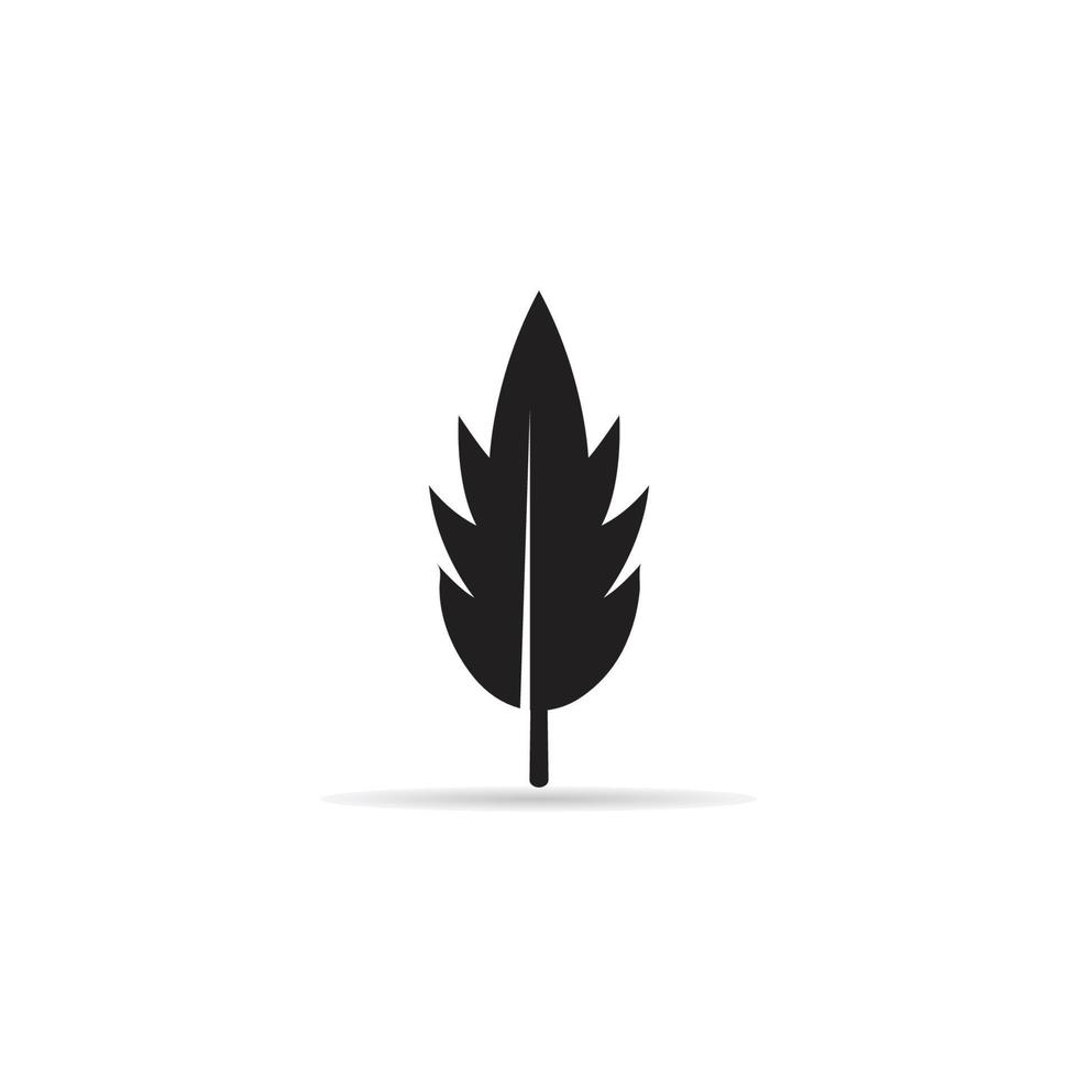 black feather vector illustration