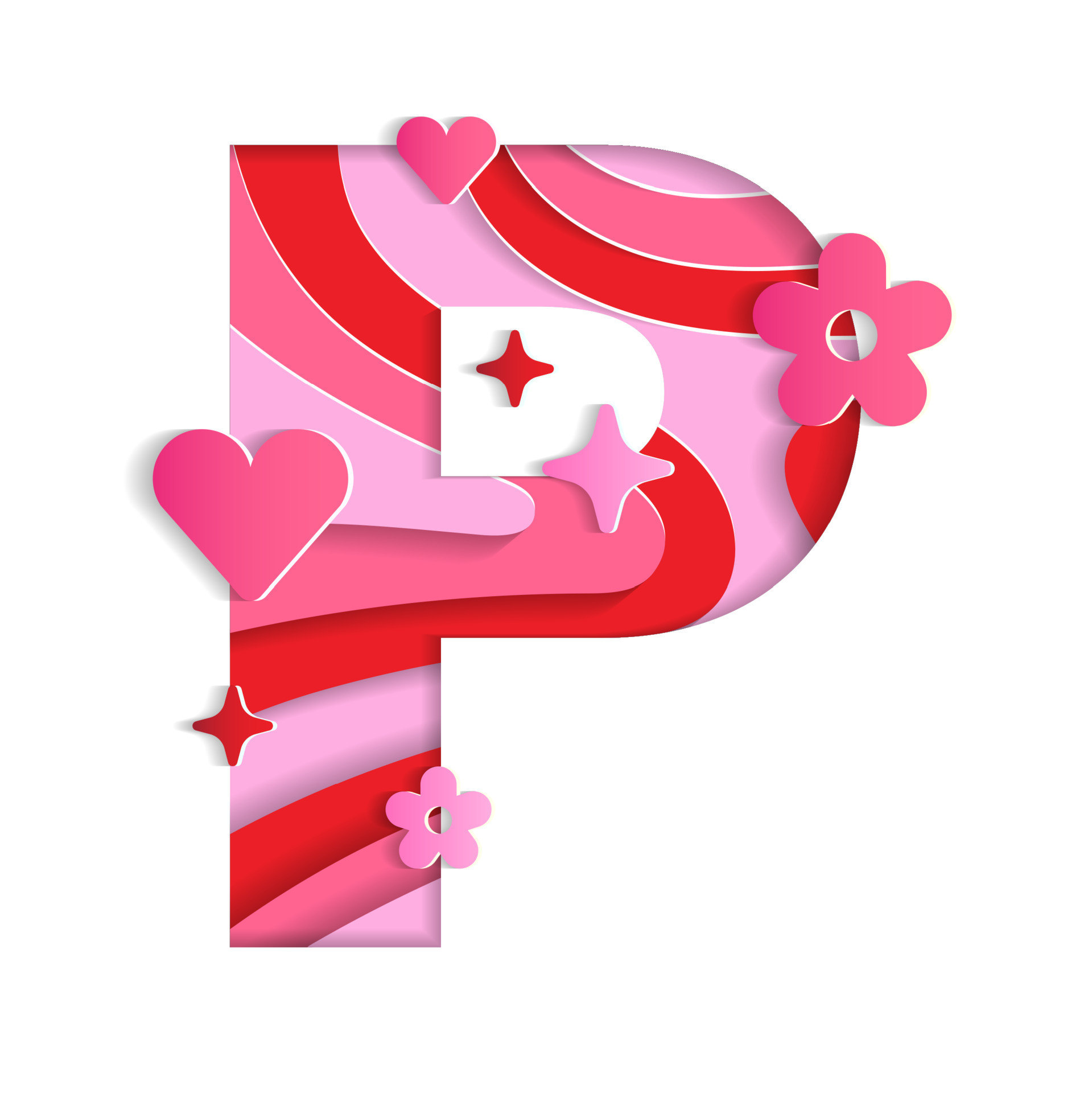 Valentines Day Lettering Vector PNG Images, Letter P With Red Heart  Valentine Day, Red, Valentine, Love PNG Image For Free Download