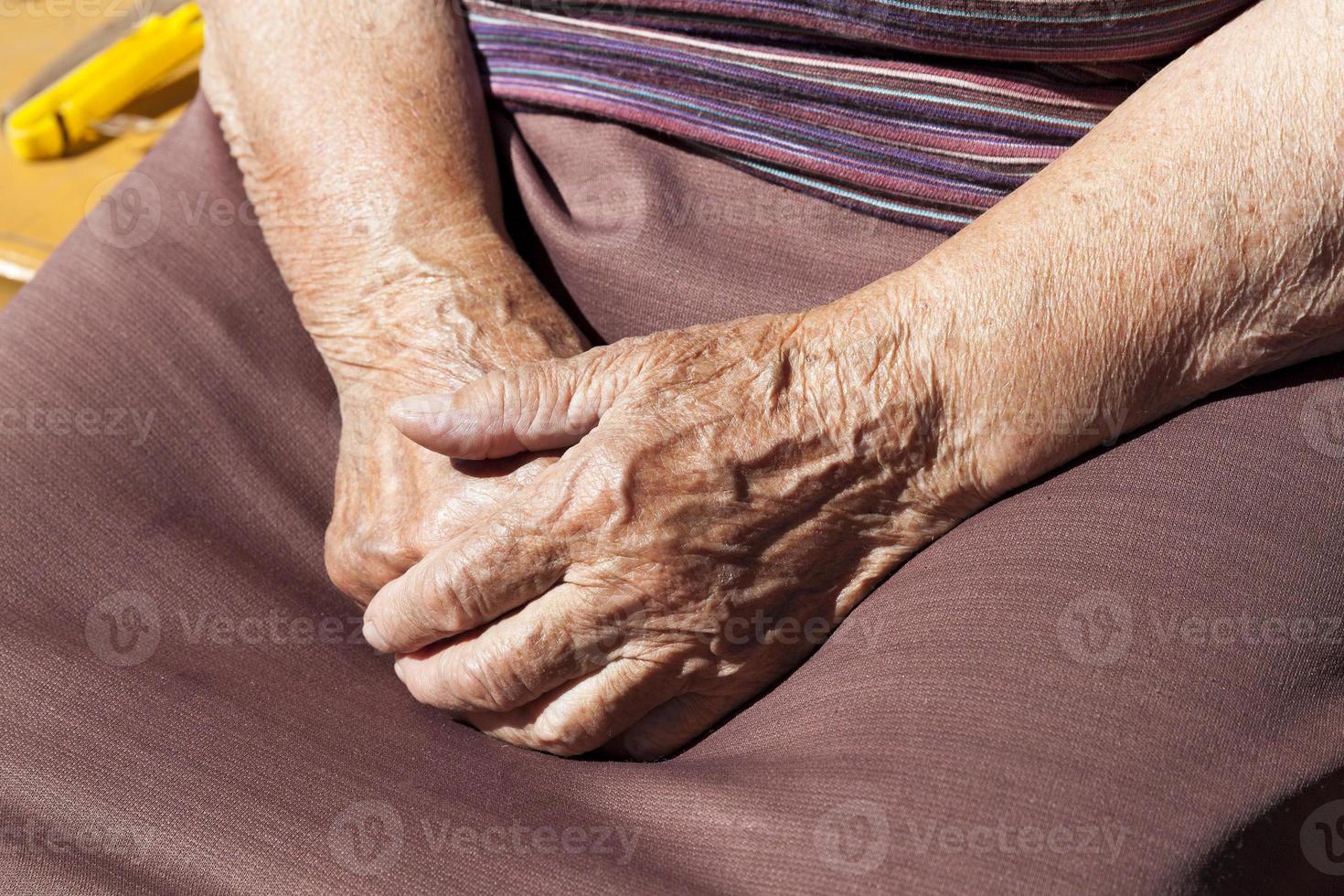 Hands of an old woman photo